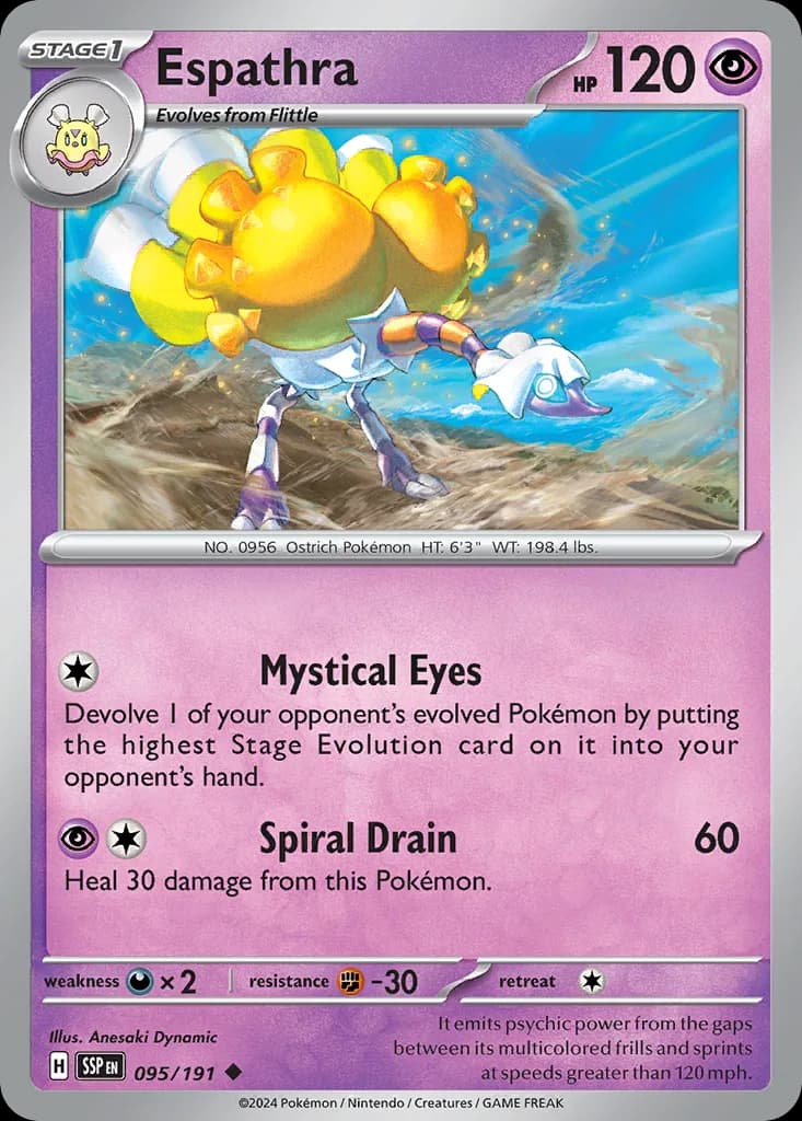 Surging Sparks Espathra card front, 95/191