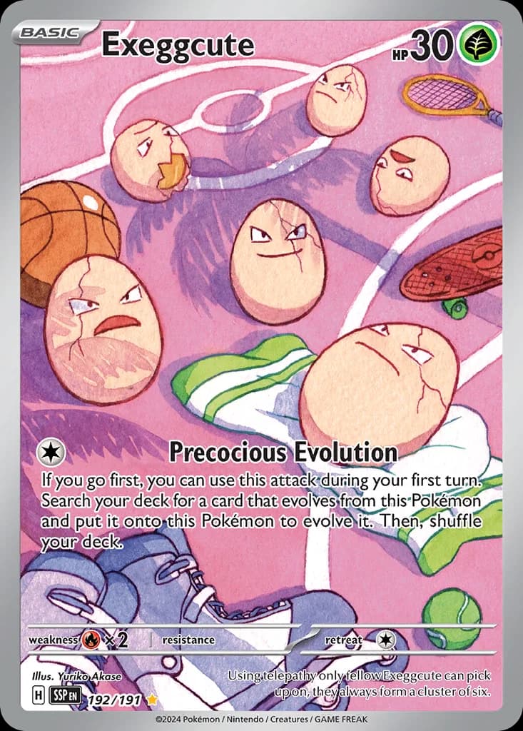Surging Sparks Exeggcute card front, 192/191