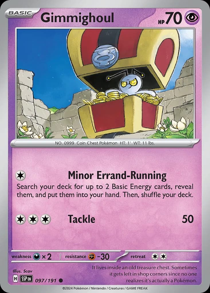 Surging Sparks Gimmighoul card front, 97/191