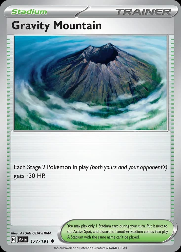 Surging Sparks Gravity Mountain card front, 177/191