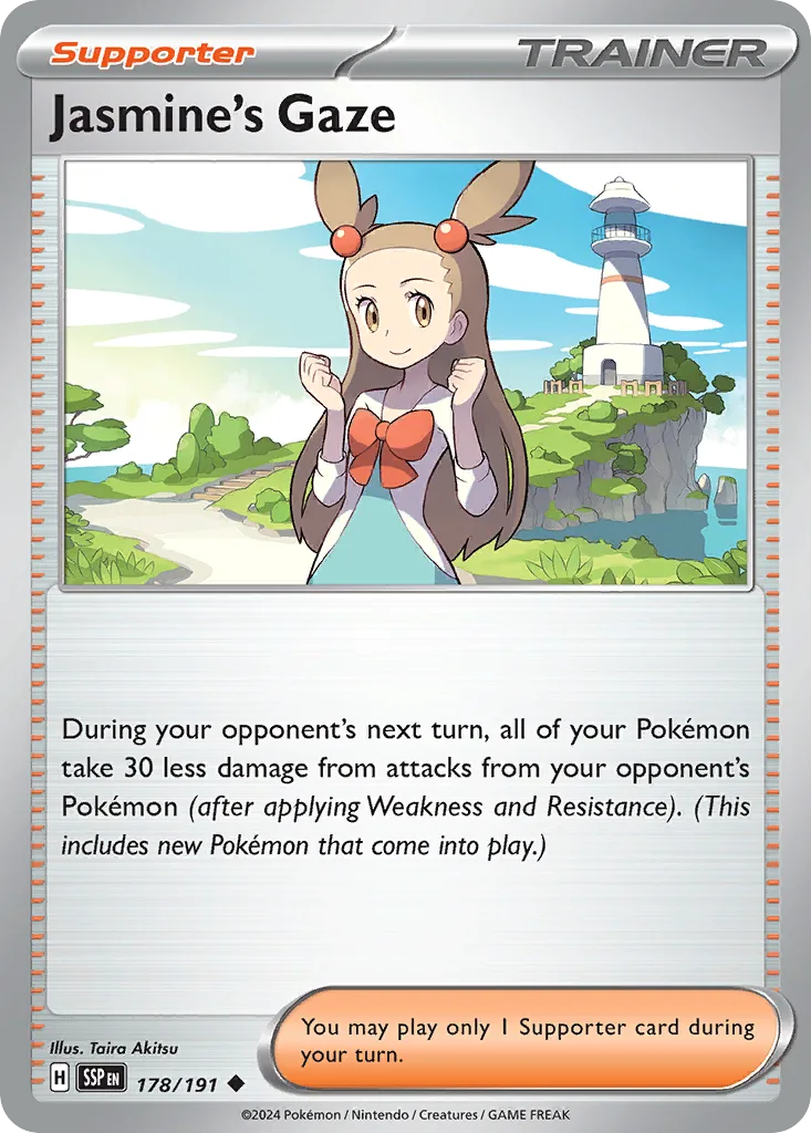 Surging Sparks Jasmine's Gaze card front, 178/191