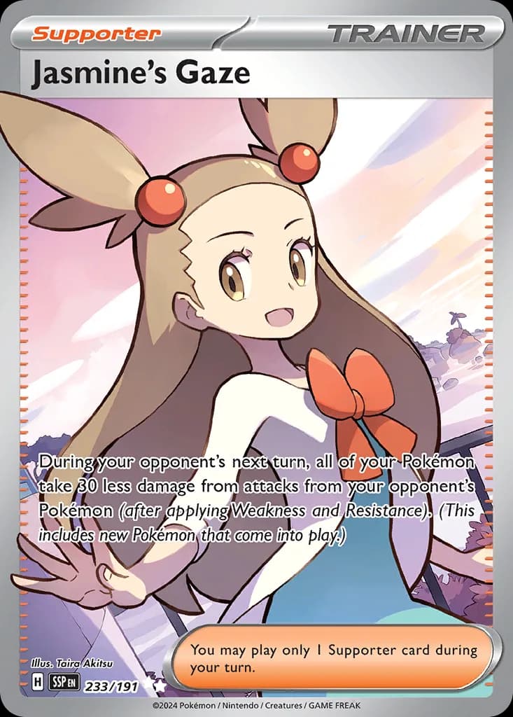 Surging Sparks Jasmine's Gaze card front, 233/191