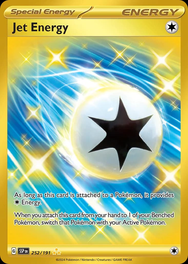 Surging Sparks Jet Energy card front, 252/191