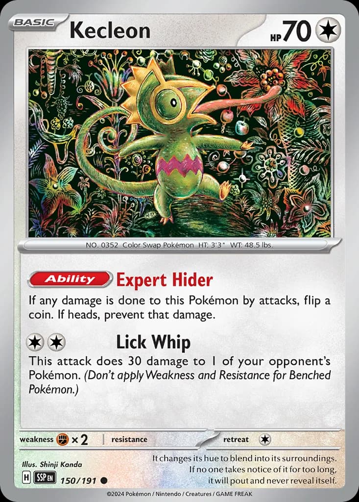 Surging Sparks Kecleon card front, 150/191