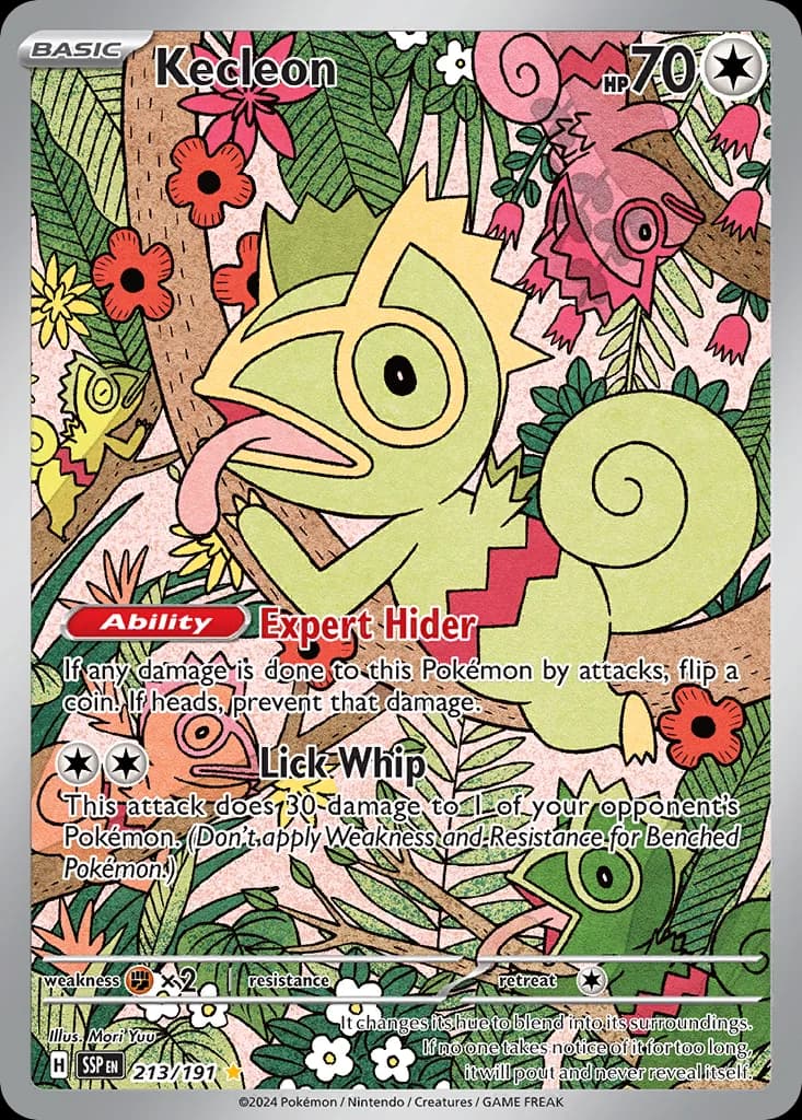 Surging Sparks Kecleon card front, 213/191