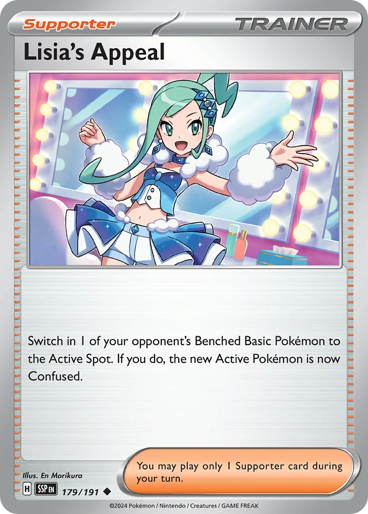 Surging Sparks Lisia's Appeal card front, 179/191