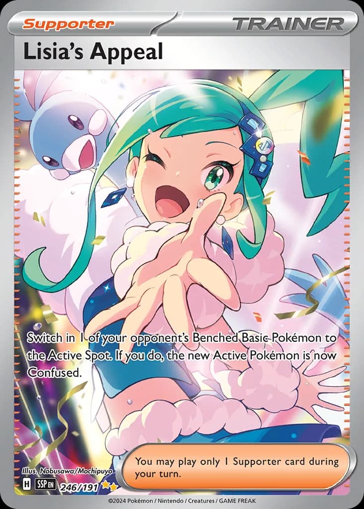 Surging Sparks Lisia's Appeal card front, 246/191