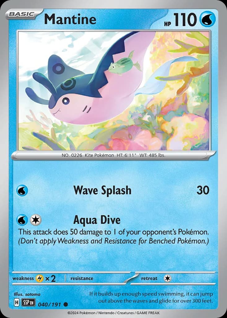 Surging Sparks Mantine card front, 40/191