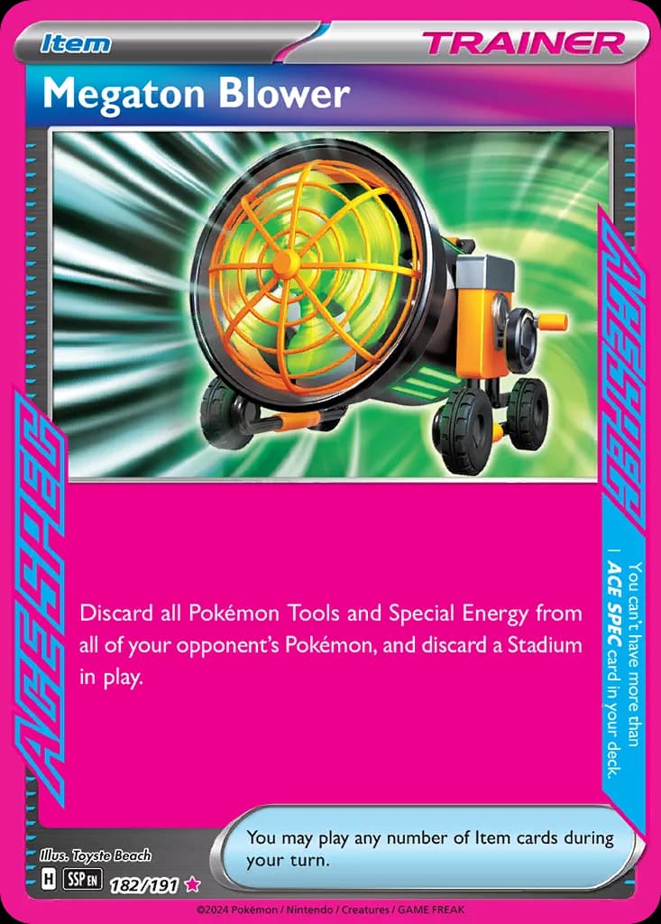 Surging Sparks Megaton Blower card front, 182/191