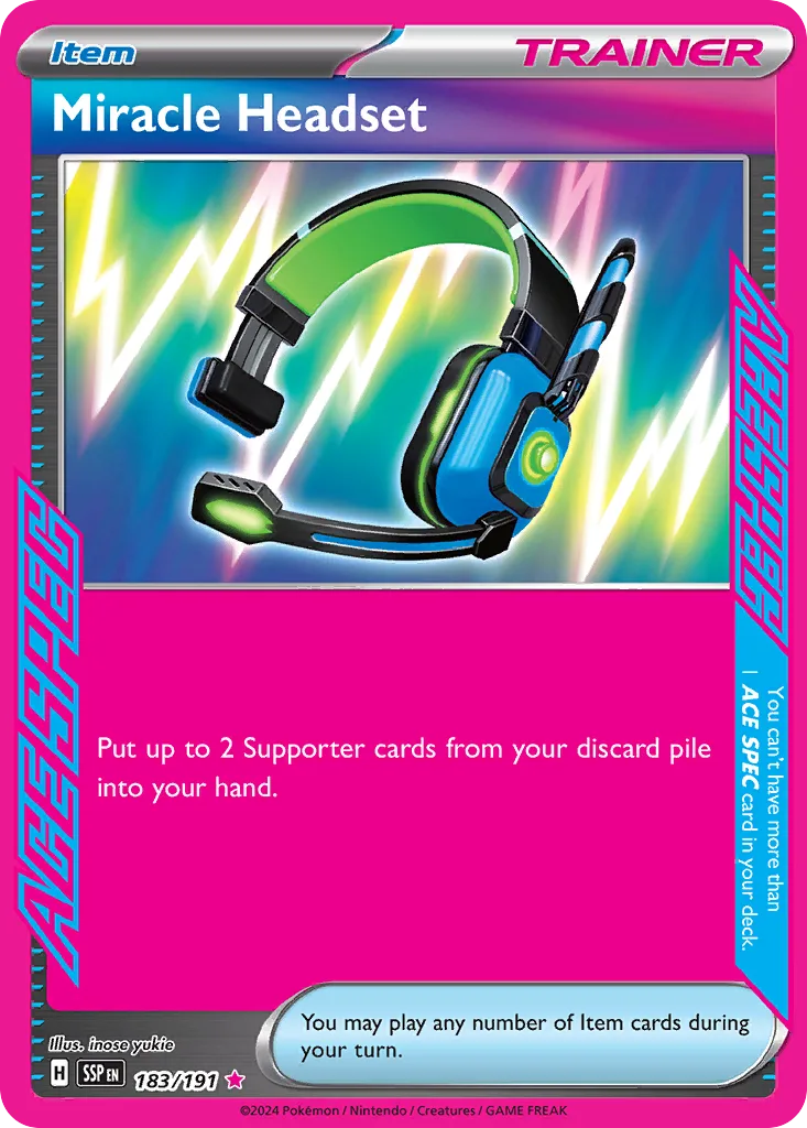 Surging Sparks Miracle Headset card front, 183/191