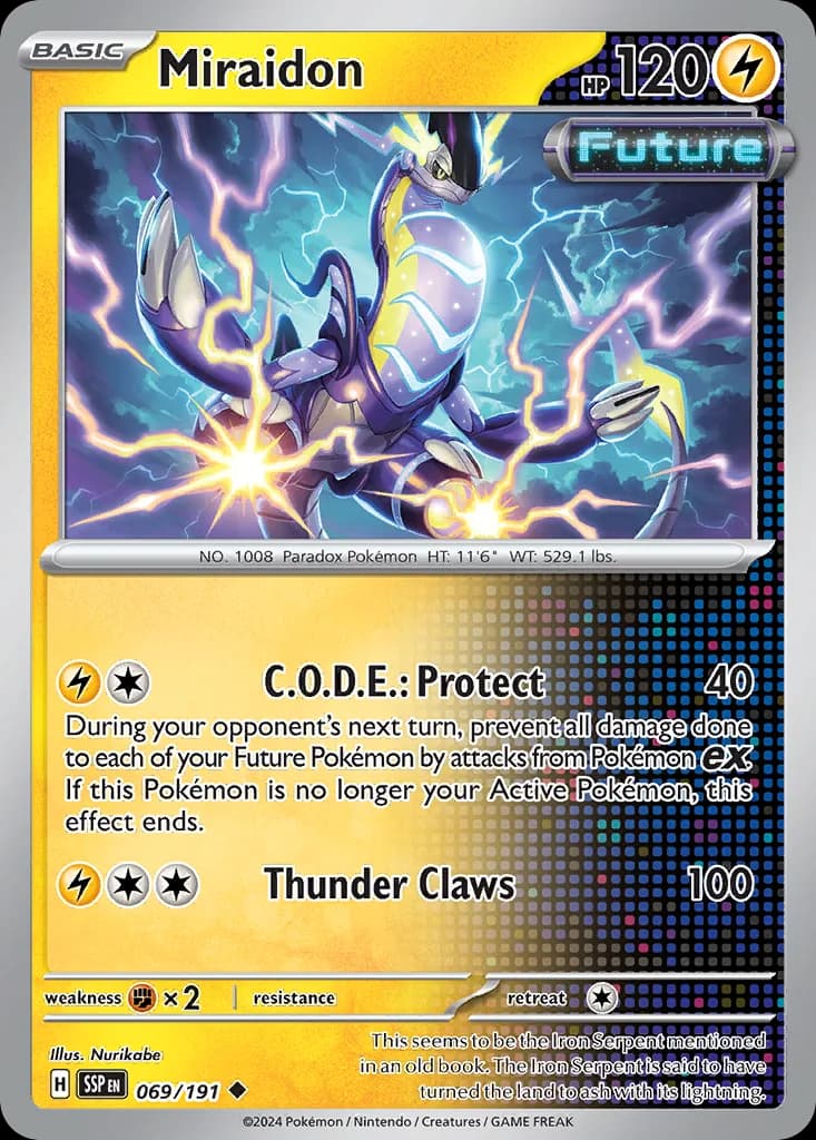 Surging Sparks Miraidon card front, 69/191