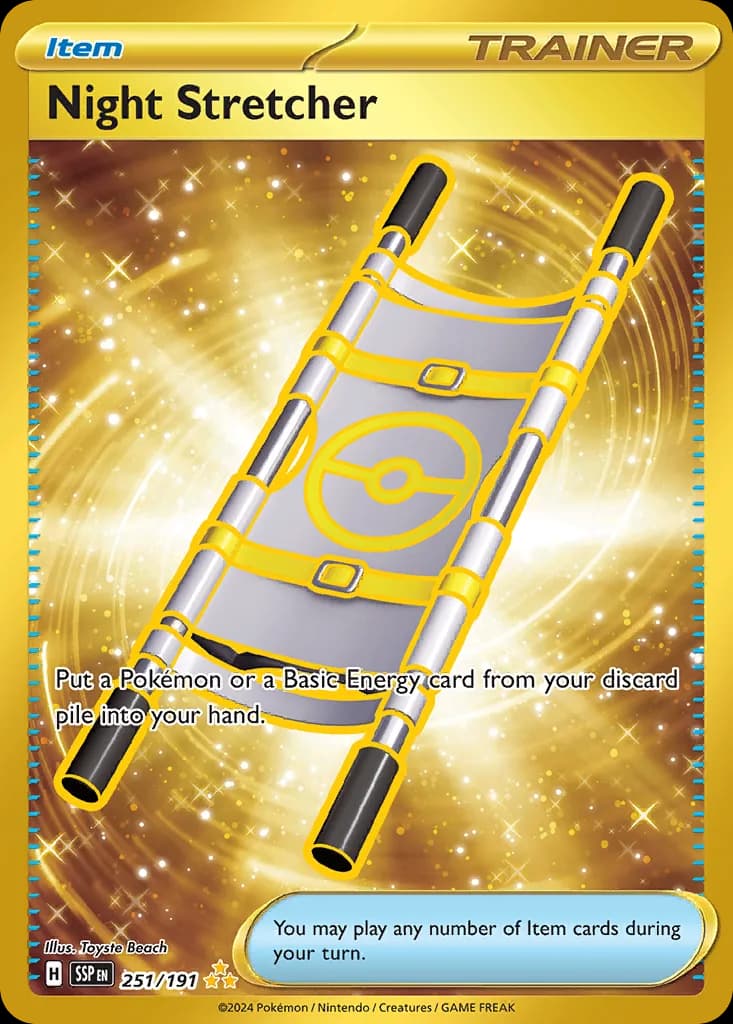 Surging Sparks Night Stretcher card front, 251/191