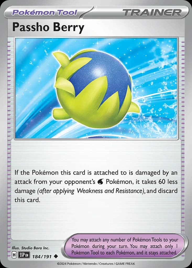 Surging Sparks Passho Berry card front, 184/191