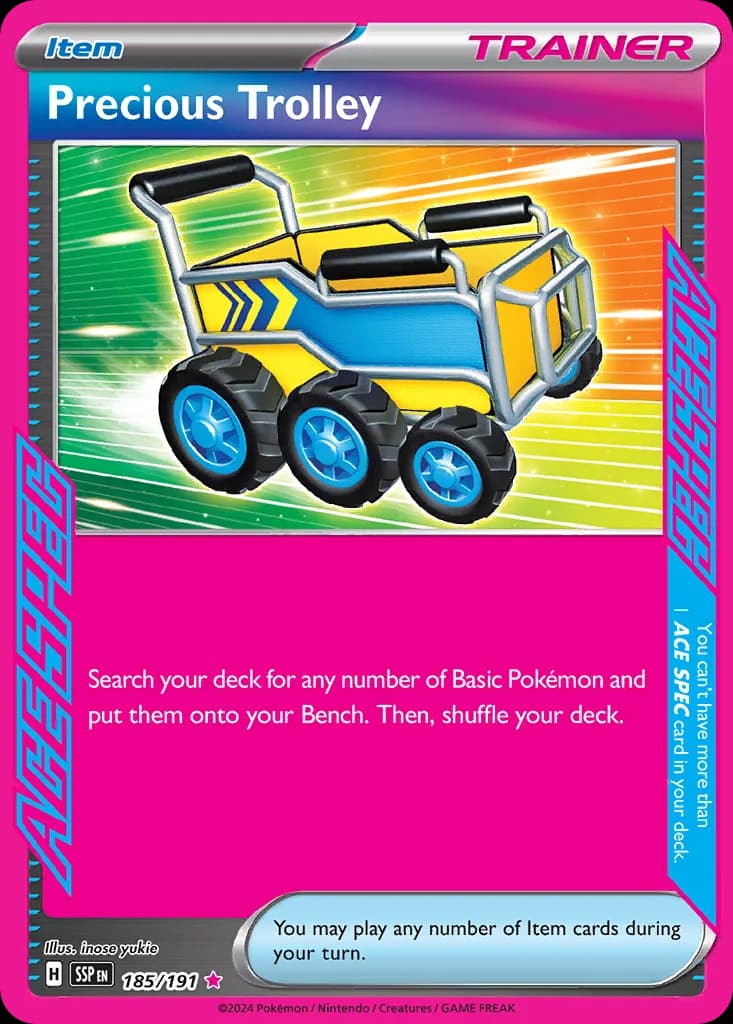 Surging Sparks Precious Trolley card front, 185/191
