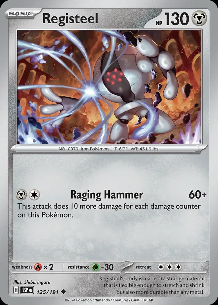 Surging Sparks Registeel card front, 125/191