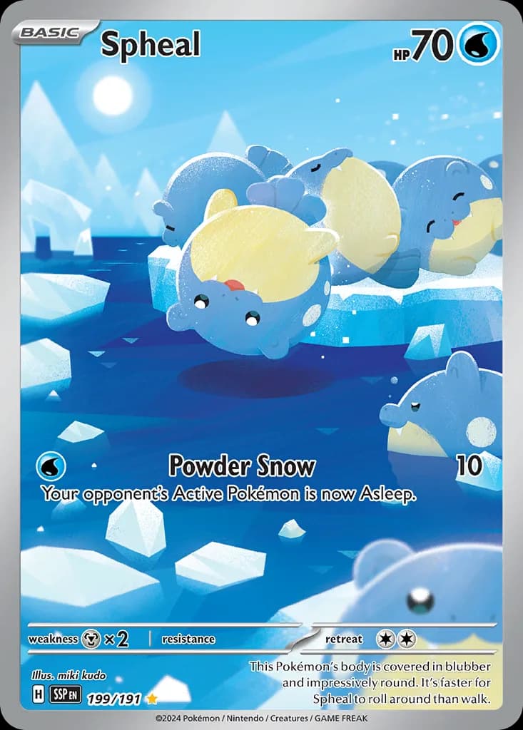 Surging Sparks Spheal card front, 199/191