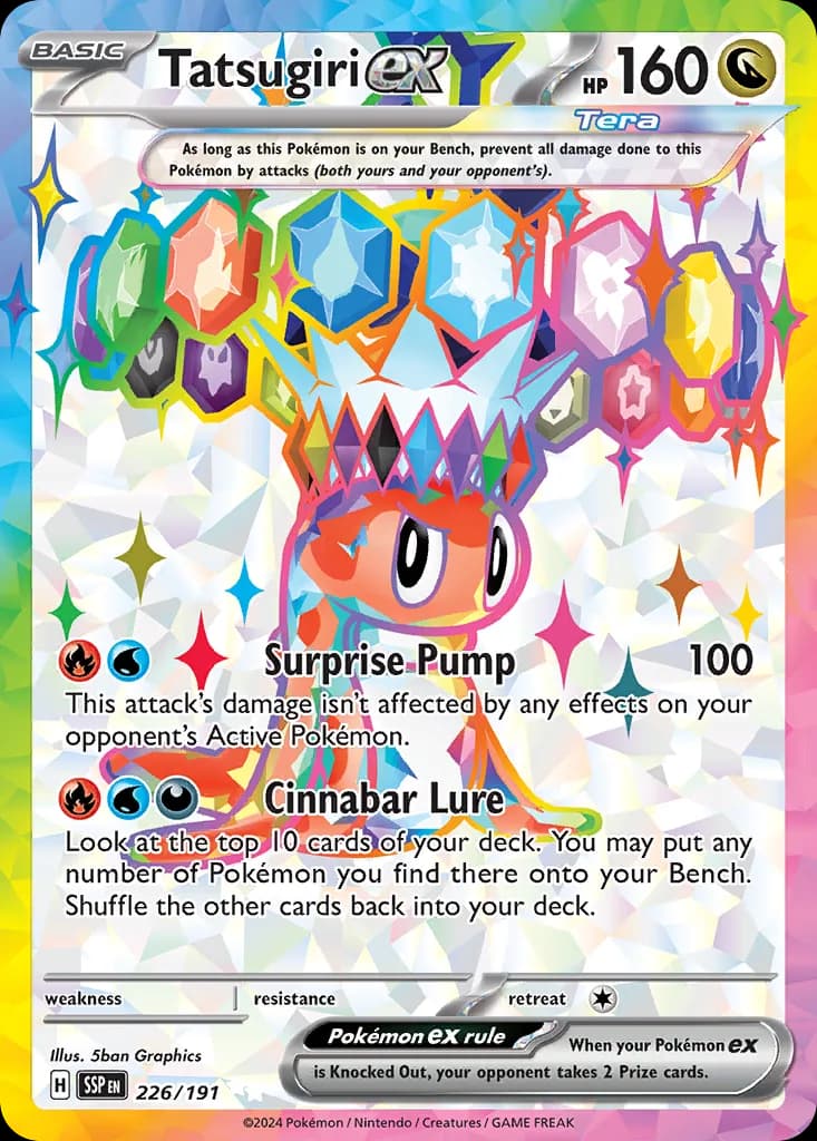 Surging Sparks Tatsugiri ex card front, 226/191