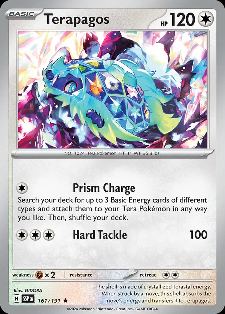 Surging Sparks Terapagos card front, 161/191