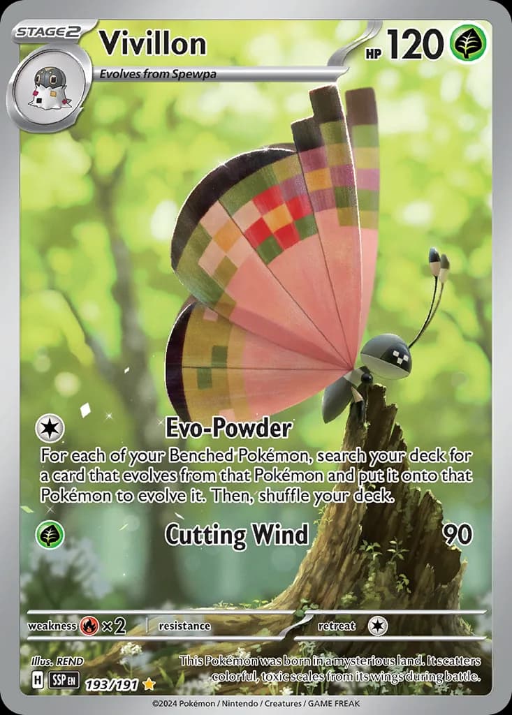 Surging Sparks Vivillon card front, 193/191