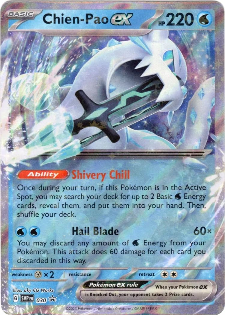 Chien-Pao ex holo card front, Scarlet & Violet Black Star Promos 030