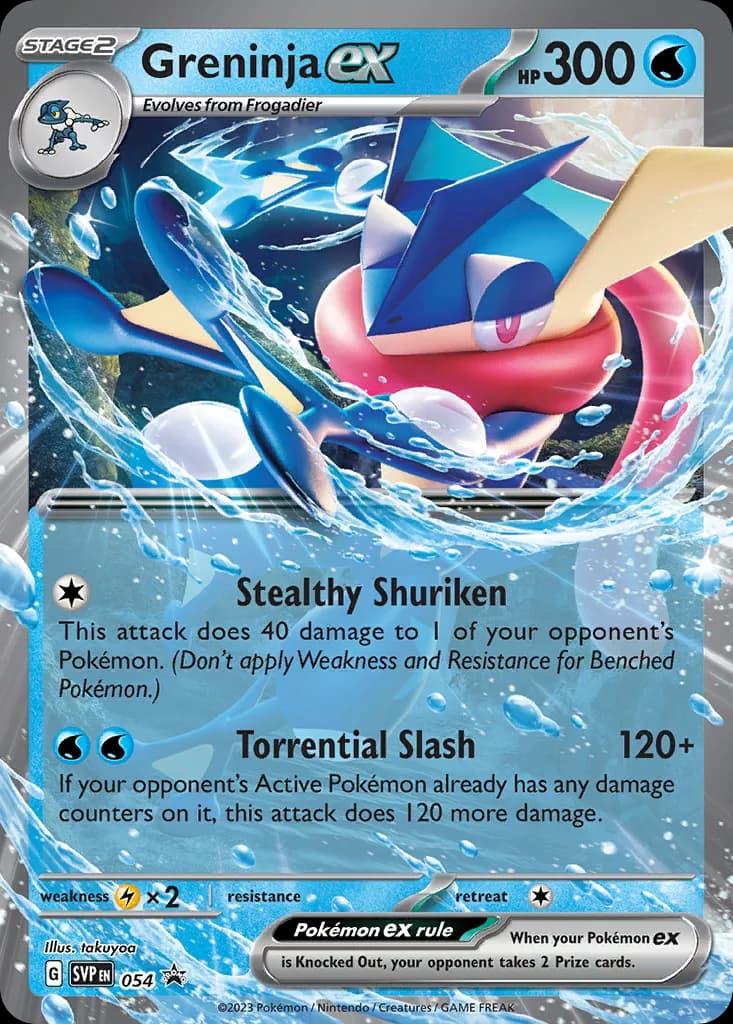Greninja ex card front, Scarlet & Violet Black Star Promos 054