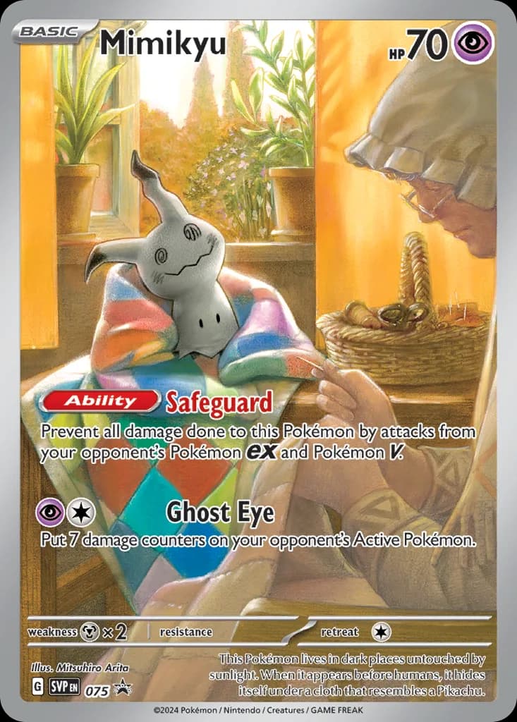 Mimikyu card front, Scarlet & Violet Black Star Promos 075