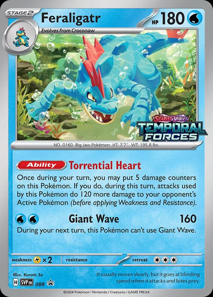 Scarlet & Violet Black Star Promos Feraligatr card front, 089