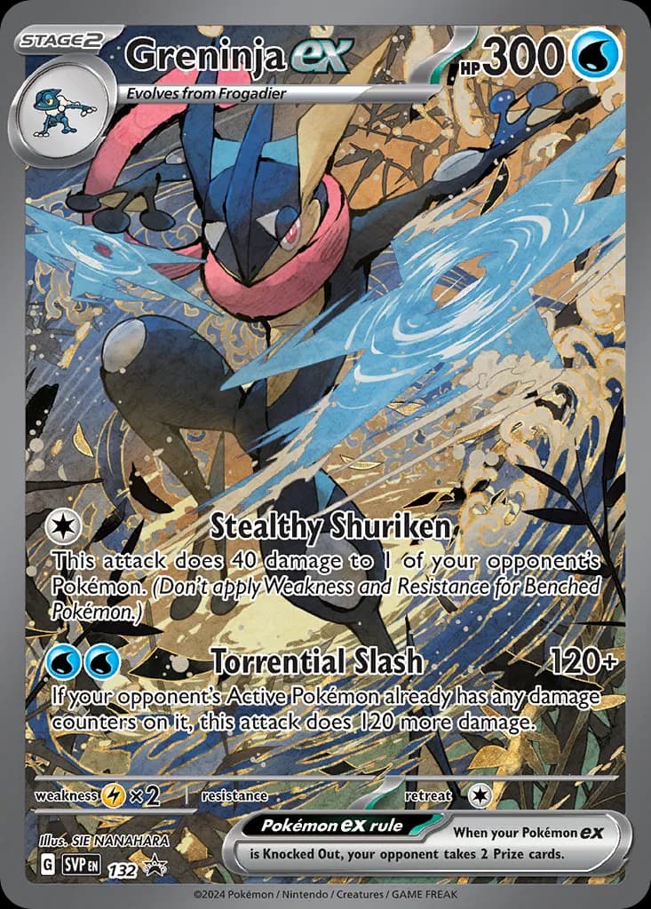 Greninja ex card front, Scarlet & Violet Black Star Promos 132