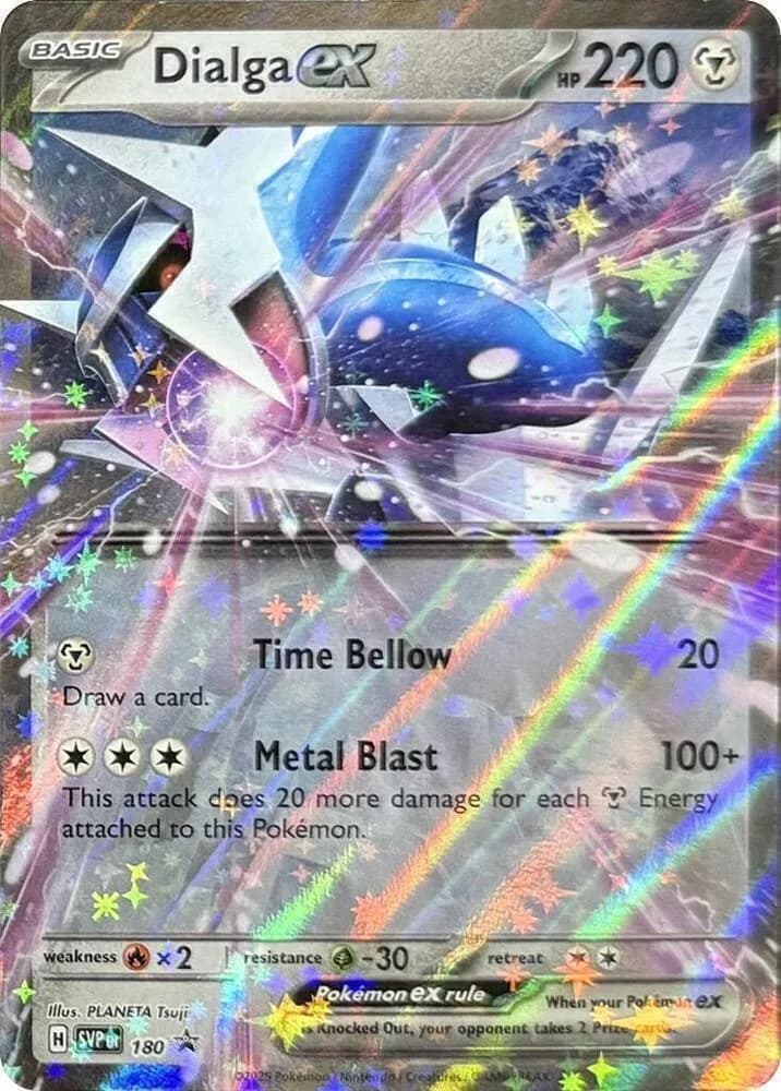 Scarlet & Violet Black Star Promos Dialga ex holo promo card front, 180