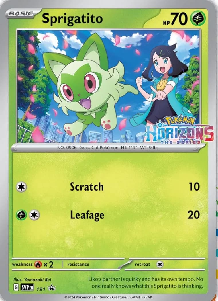 Sprigatito card front, Scarlet & Violet Black Star Promos 191