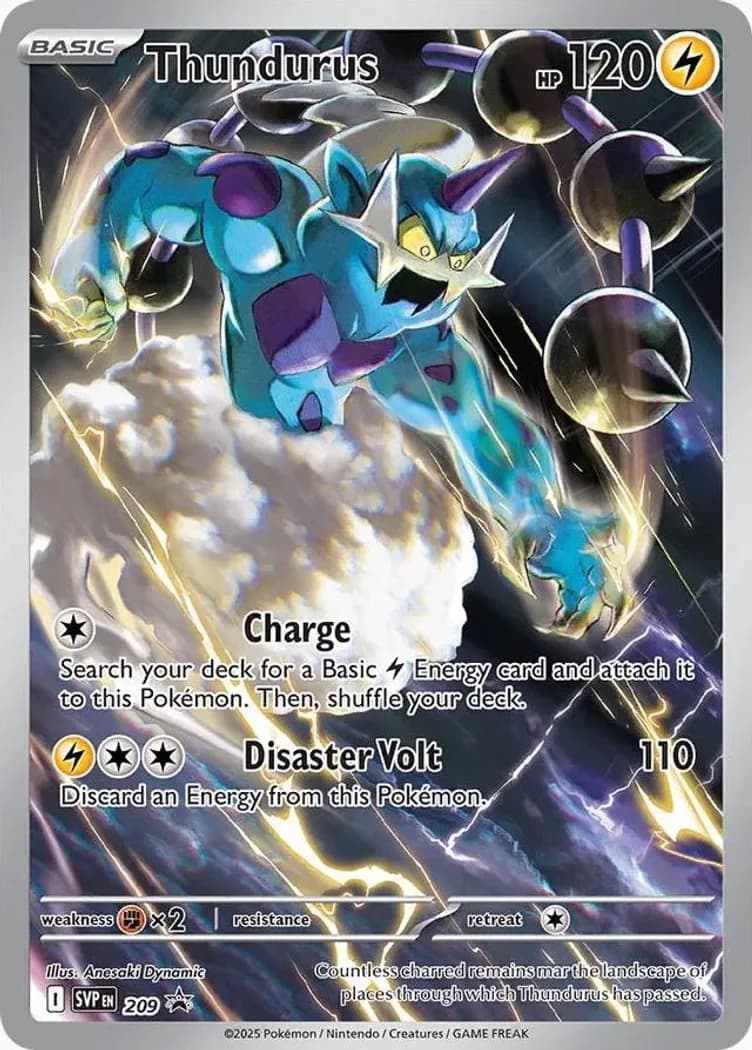 Thundurus card front, Scarlet & Violet Black Star Promos 209
