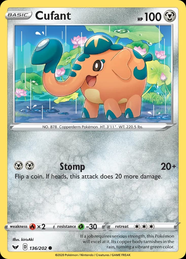 Sword & Shield Cufant card front, 136/202