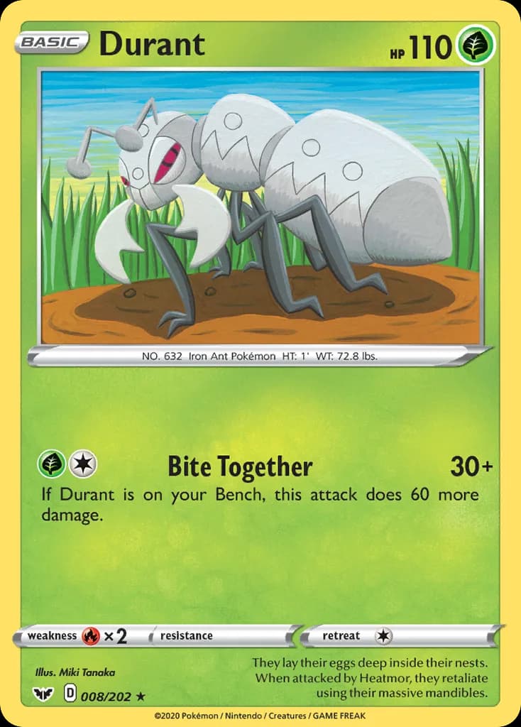 Sword & Shield Durant card front, 8/202
