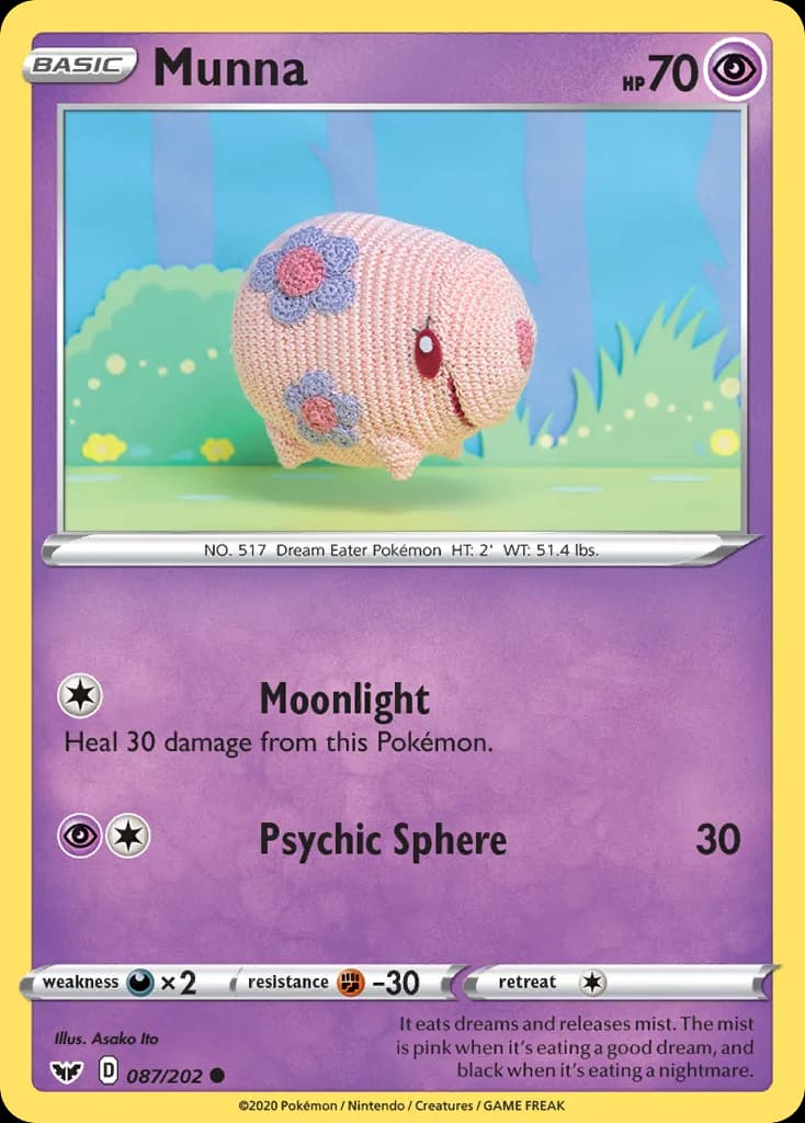 Sword & Shield Munna card front, 87/202