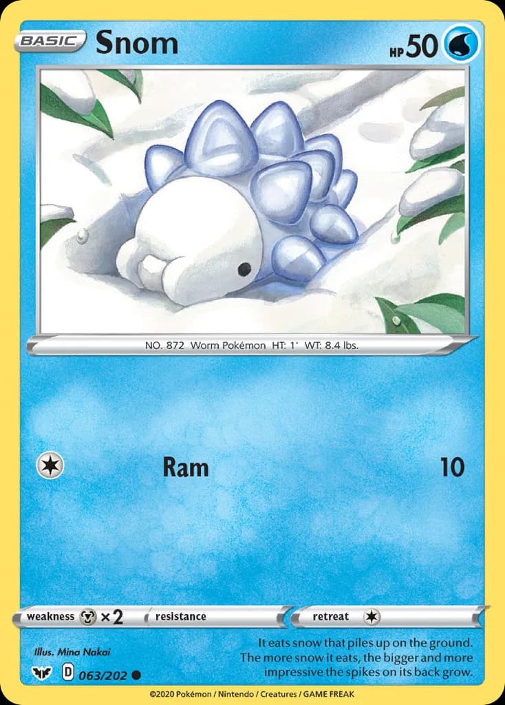 Snom card front, Sword & Shield 63/202