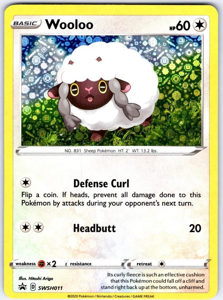 Wooloo card front, SWSH Black Star Promos SWSH011