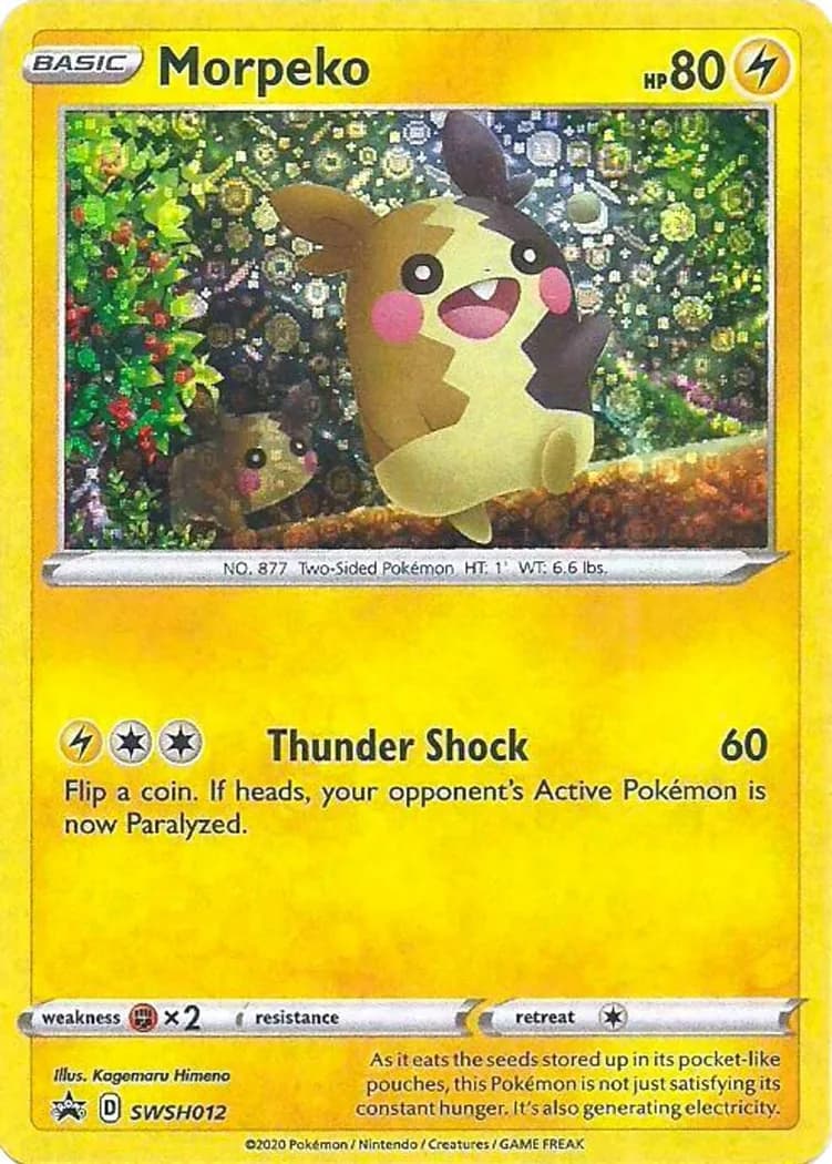 Morpeko card front, SWSH Black Star Promos SWSH012