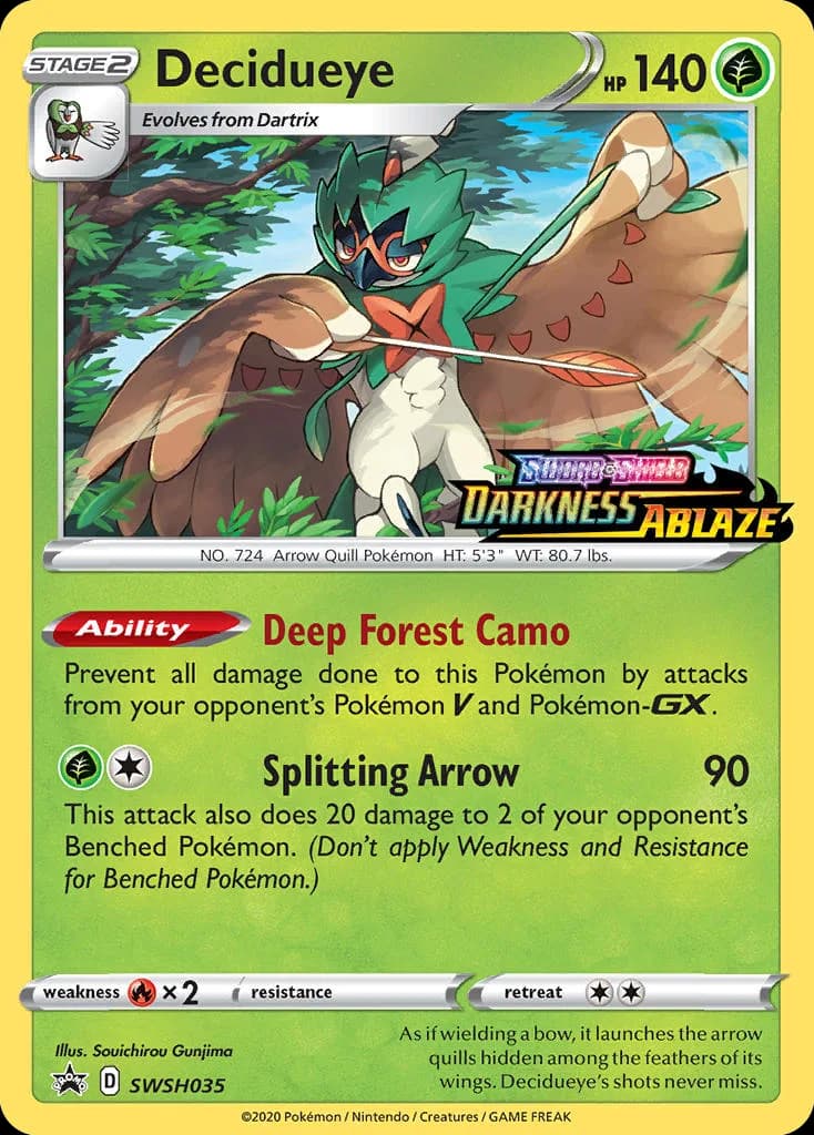 Decidueye card front, SWSH Black Star Promos SWSH035