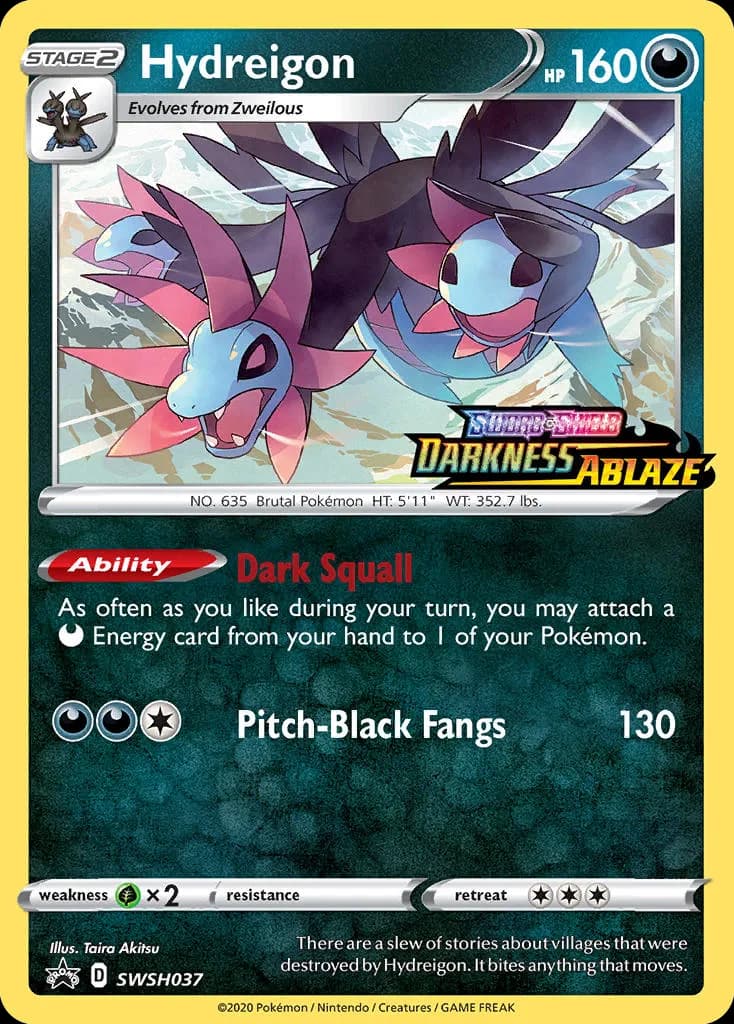 Hydreigon card front, SWSH Black Star Promos SWSH037