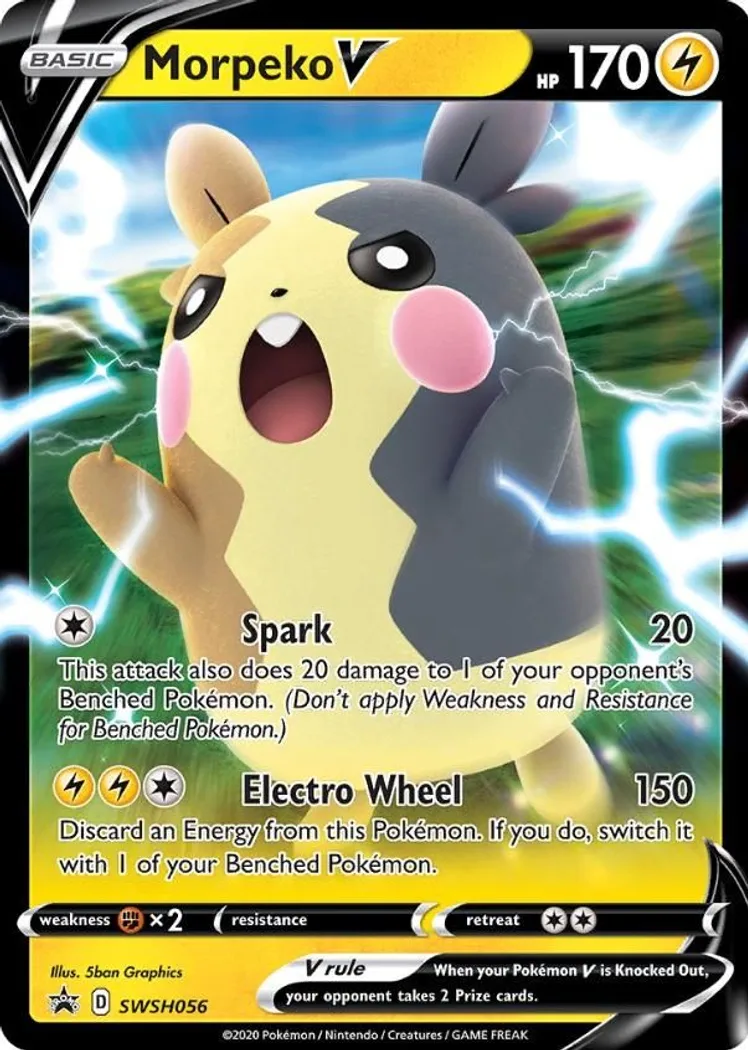 Morpeko V card front, SWSH Black Star Promos SWSH056