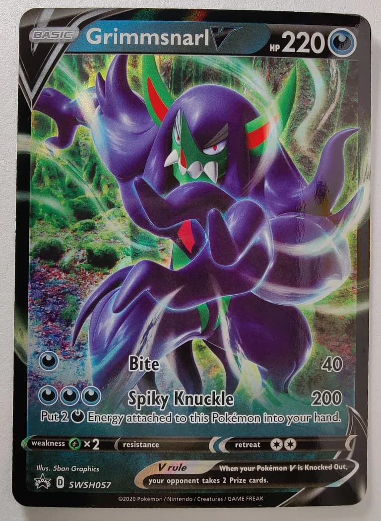 Grimmsnarl V card front, SWSH Black Star Promos SWSH057