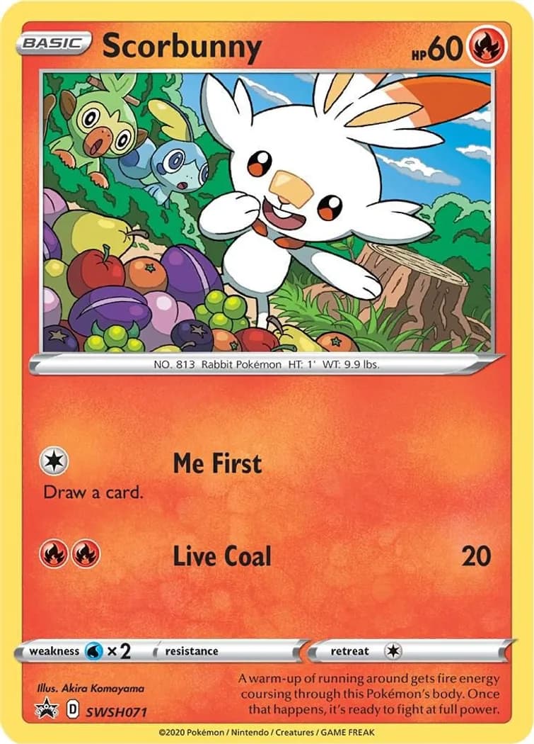 Scorbunny card front, SWSH Black Star Promos SWSH071