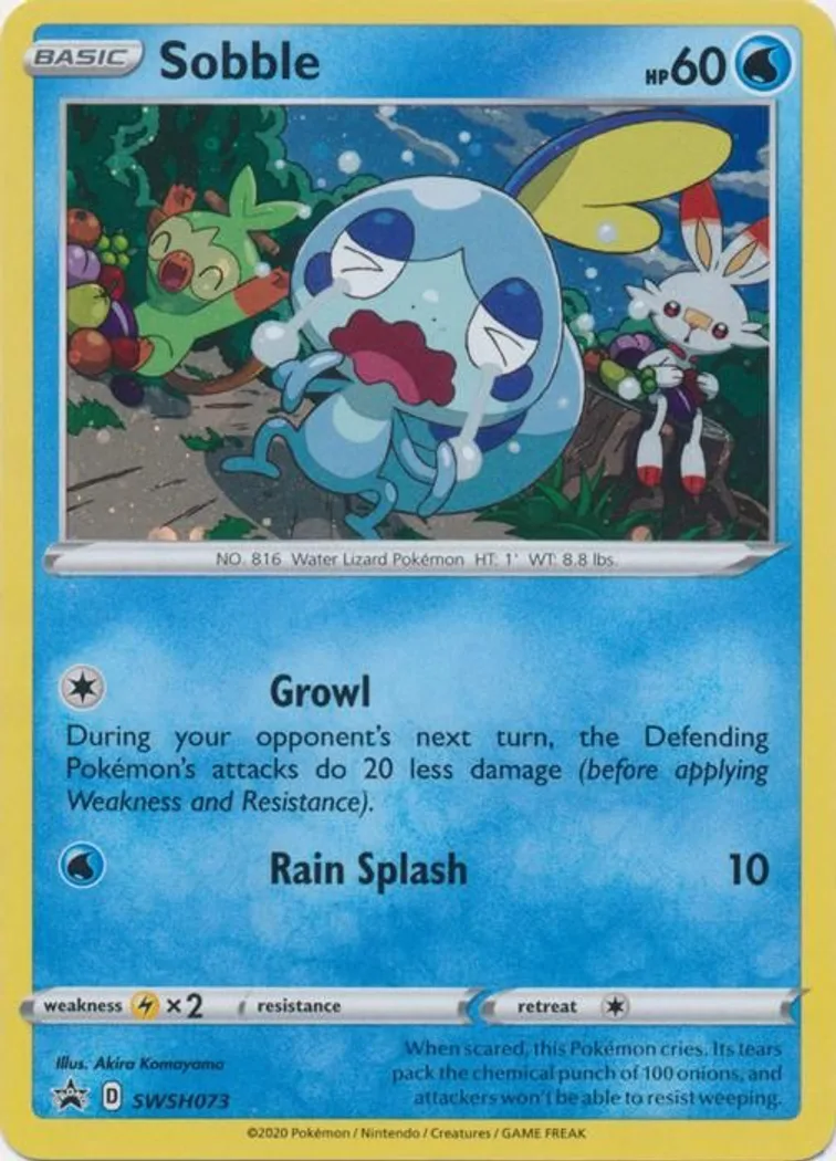 Sobble card front, SWSH Black Star Promos SWSH073