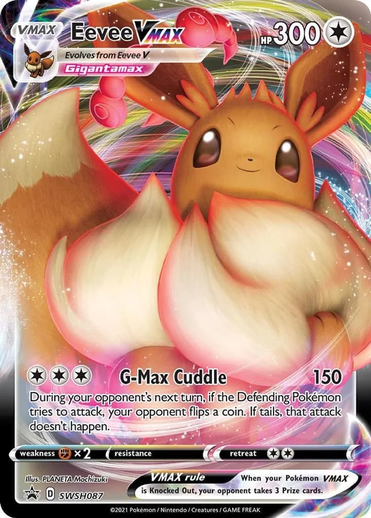 Eevee VMAX card front, SWSH Black Star Promos SWSH087