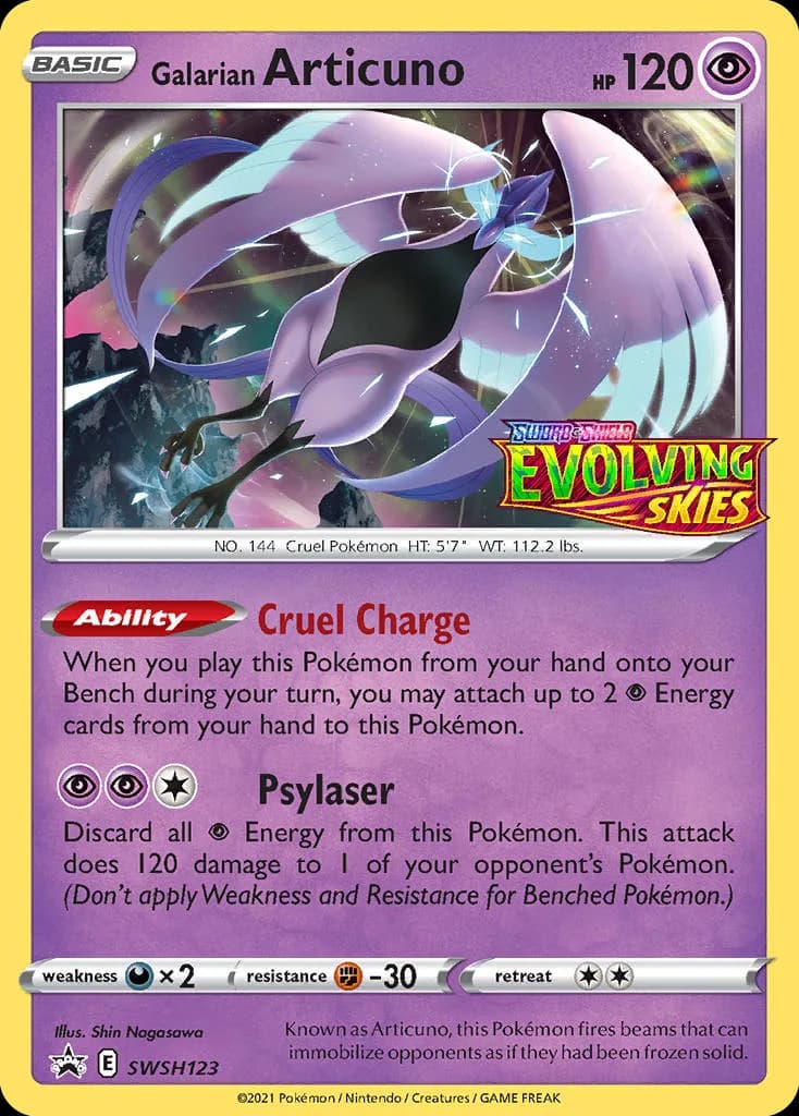Galarian Articuno card front, SWSH Black Star Promos SWSH123