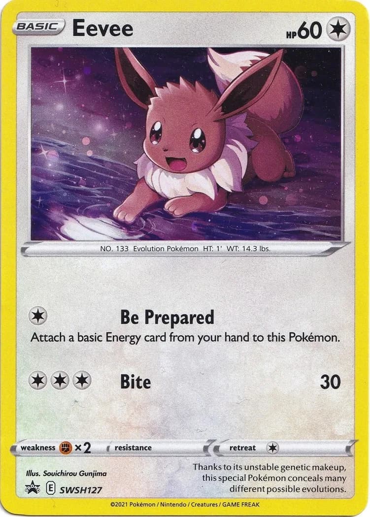 Eevee card front, SWSH Black Star Promos SWSH127
