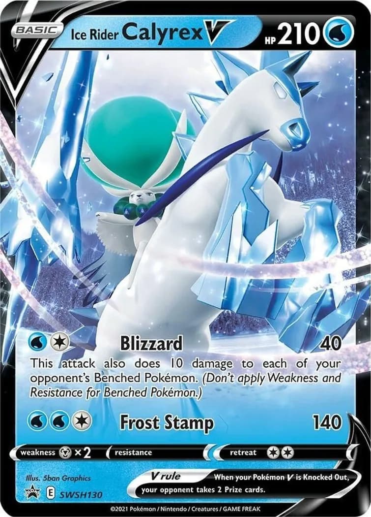 Ice Rider Calyrex V card front, SWSH Black Star Promos SWSH130