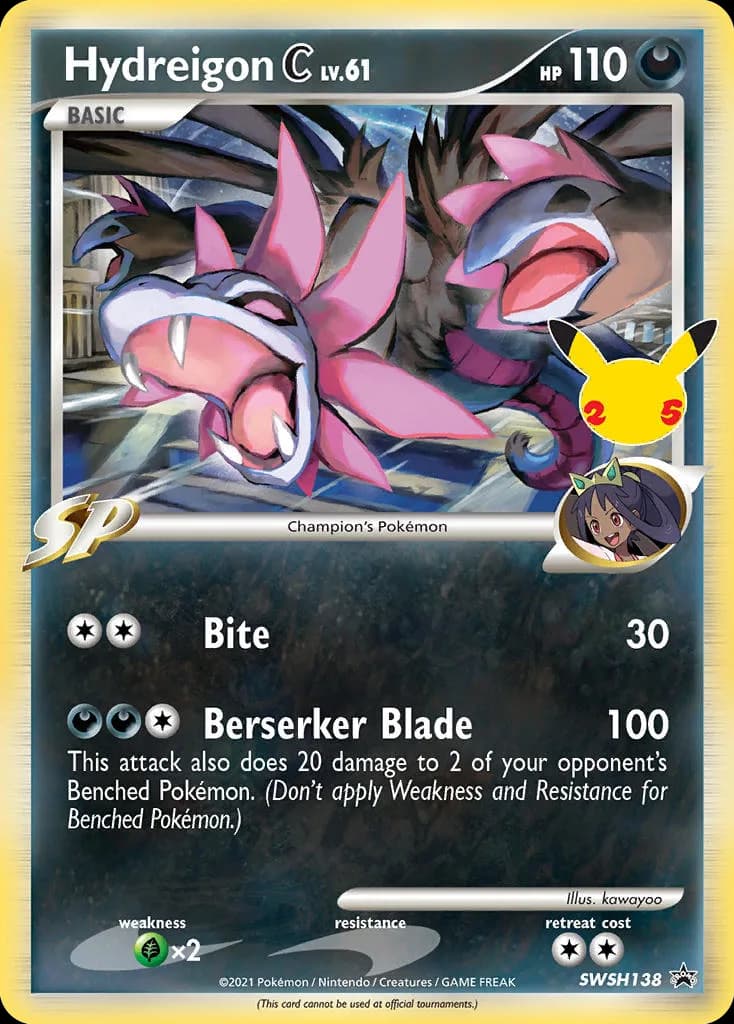 Hydreigon C card front, SWSH Black Star Promos SWSH138