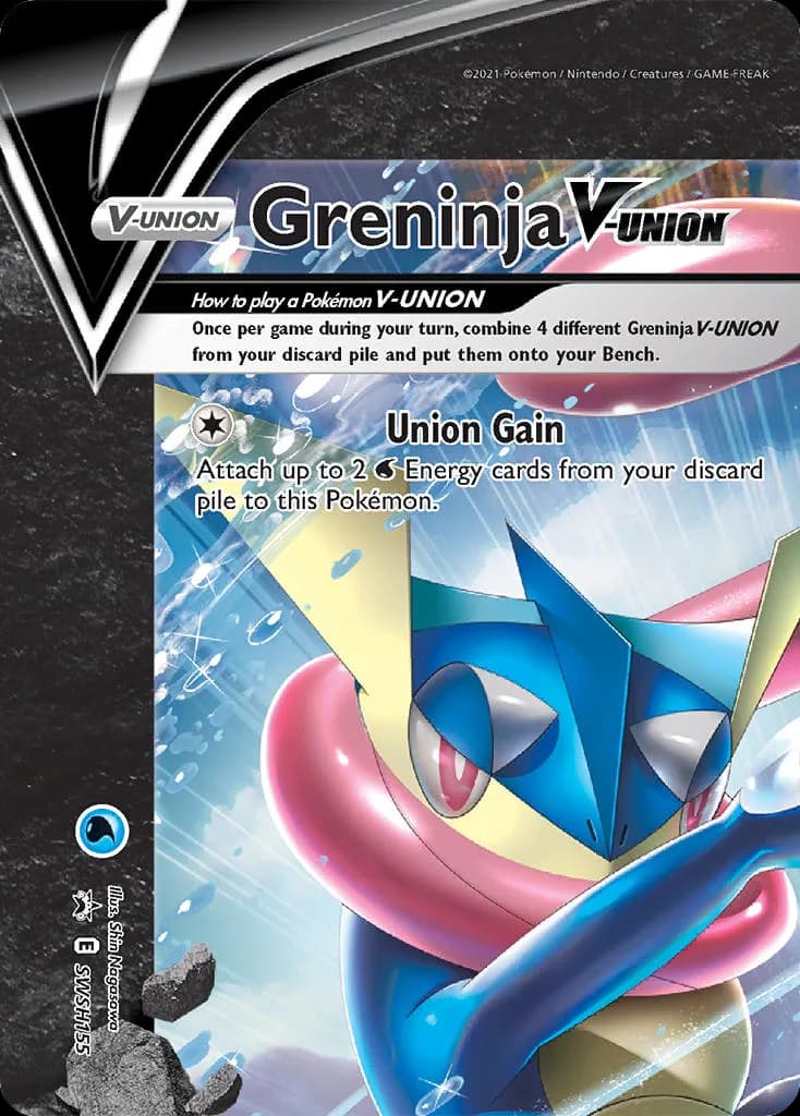 Greninja V-UNION card front, SWSH Black Star Promos SWSH155