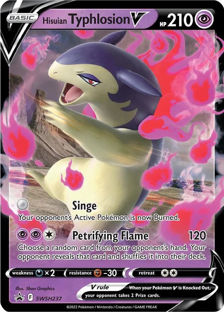 SWSH Black Star Promos Hisuian Typhlosion V card front, SWSH237